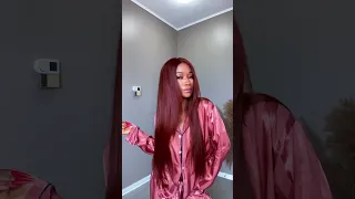 Summer Color Reddish Brown Wig Layer Cut By Me