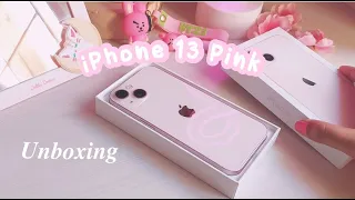 Aesthetic iPhone 13 Pink 💗 Unboxing, 128gb🌷, Camera test 📷