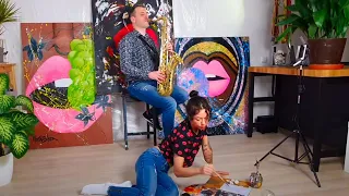 Sous le ciel de Paris - (Quarantine Saxophone Cover by JK Sax & Monisha Art)