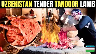 Insane Street Food in Bukhara Uzbekistan  | Tender TANDOOR LAMB Food