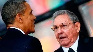 Obama Shakes Hand Of Raul Castro, Heads Explode