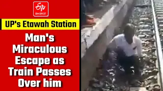 Watch: Man's miraculous escape as train passes over him at UP's Etawah station