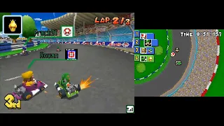 Mario Kart DS - 4-Player Online Wiimmfi Races (Real DS Capture)