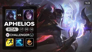 Aphelios vs Kai'Sa ADC - KR Challenger - Patch 14.9 Season 14