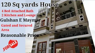 120 Sq Yards Beautiful House Available For Sale in Gulshan e Maymar Karachi