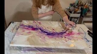 Contrast of Beautiful Colors - Fluid Art Acrylic Pour