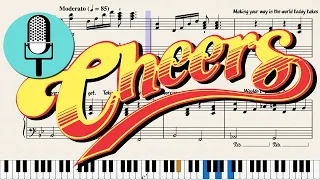 Where Everybody Knows Your Name ("Cheers" theme) - Piano sheet music, Lyrics karaoke, Piano tutorial