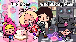 Kuromi And Melody Were Adopted By Wednesday And Enid | Toca Life Story | Toca Boca