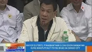 Mayor Duterte, pinagbantaan si Davidson Bangayan kung magpupuslit ng bigas sa Davao City