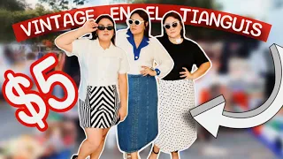 Outfits VINTAGE con ropa de TIANGUIS ✨#vintage #barato #tianguis