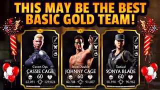 MK Mobile. Is This The Best Basic Gold Team? Tactical Sonya is Actually Incredible!