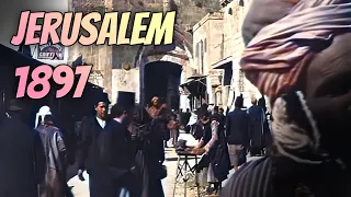 Colorized footage of Jerusalem's Jaffa Gate from 1897