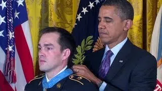 President Obama honors soldier's heroics