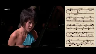 Yuja Wang, Scriabin, Prelude left hand, with score and cursor