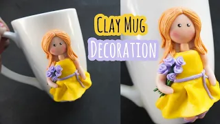 Mug Clay Decoration | How to make a clay doll | Clay Craft Ideas / Cold Porcelain Clay