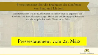 Ministerpräsident Kretschmann zu den Ergebnissen der Konferenz von Bund und Ländern