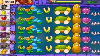 Plants vs Zombies | Survival Night | All Upgraded Plants vs all Zombies GAMEPLAY FULL HD 1080p 60fps