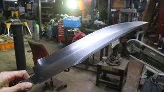 Forging a D guard bowie, part 2, heat treatment.