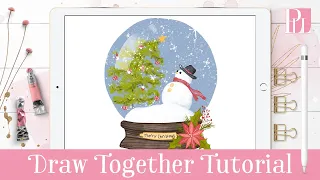 How to draw a Snow Globe step by step in Procreate Tutorial