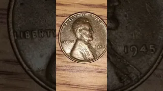 penny from 1945, 1941, and rare  Canadian coin