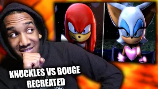 Knuckles vs Rouge Sonic Adventure 2 Scene Recreation Reaction (from diakitty)