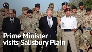 Prime Minister Boris Johnson visits Salisbury Plain