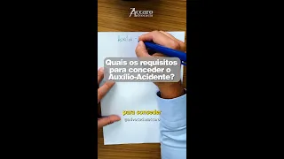 Descubra neste vídeo quais os requisitos para se conseguir o #auxilioacidente