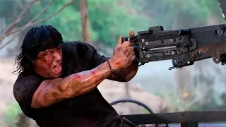 Рэмбо стреляет из пулемета PART 1 (Rambo scene with a machine gun)