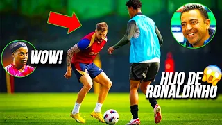 El HIJO de RONALDINHO SORPRENDIO a TODOS en el entrenamiento del BARCELONA! Joao Mendes Nuevo Crack?