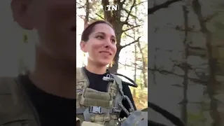 Women fighters from the Georgian legion in Ukraine share a video from the front lines,