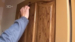 Imitacion a madera en Puertas metálicas.