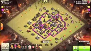 TH 7 War Attack Strategy With Giant, Healer, Wizard, Archer and Hog