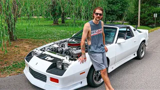 Taking my brother for a ride in my built small block Chevy Camaro