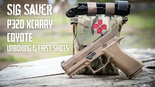 Sig Sauer  P320 XCARRY Coyote Unboxing and First Shots