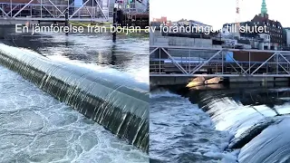 Premiär för avtappning i nya Slussen, Stockholm