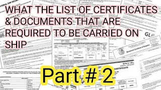 Part 2/2 List of Certificates & Documents to be carried onboard a ship. Easy to remember sequence!