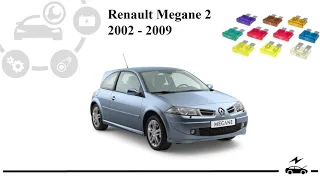 Fuse box diagram Renault Megane 2 and relay with assignment and location