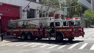 [2001 95' Spare] FDNY Engine 40 and Ladder 35 respond to a reported Brush Fire in Manhattan, NYC.