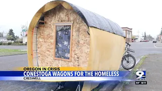 Creators of mobile 'sleeping wagon' for unhoused in Creswell have a waiting list for their invention