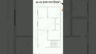 24×42 house plan design || 24×42 ghar ka naksha || small house plan || #shorts #schousedesign