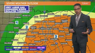 DFW Weather: Temperatures and chance of severe weather