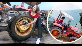 Genius mechanical girl Repairs and restores wooden trucks part 2