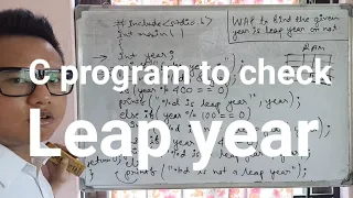 C program to find the year is leap year or not.