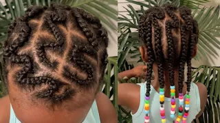 Cute Toddler Braids Hairstyle | Toddler Cornrows | Toddler Girl Hairstyles | Little Black Girls