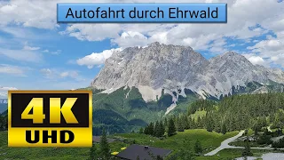 Autofahrt durch Ehrwald  - 4K / 60 Fps #Tirol  #Zugspitzarena #Ehrwald #Seebensee