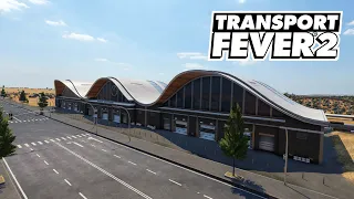 Transport Fever 2 -Современный вокзал, продлеваем круговой ж/д маршрут! #18