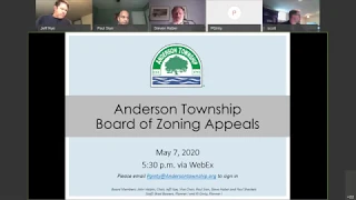 Anderson Township Board of Zoning Appeals Meeting - May 7, 2020