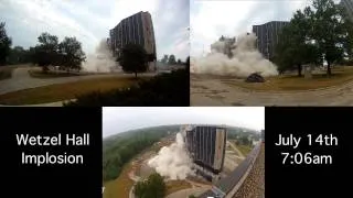 Wetzel Hall Implosion - Three Views
