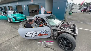 Worlds first billet 6 rotor fd rx7 shake down laps at ROTARY REUNION 2023