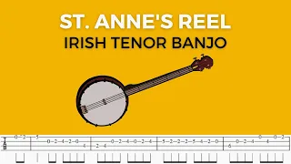How to play St. Anne's Reel | Irish Tenor Banjo (With Tabs)